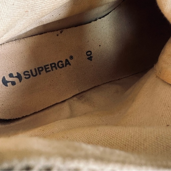 SUPERGA / Shimmered Linen High-Tops / Gold / US W 9 - Picture 10 of 11